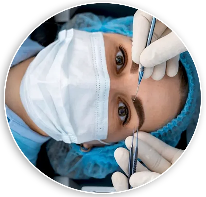 Doctor performing a detailed eye check-up at Sahu Eye Hospital